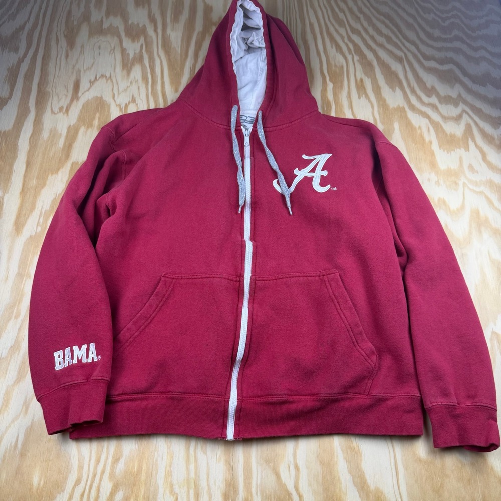 College Gameday Alabama Crimson Tide Full Zip Hoodie Red Mens XL Bama A Logo